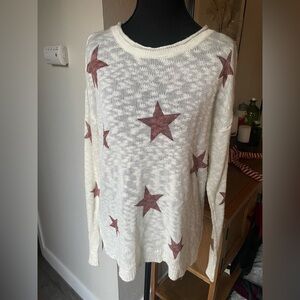 Hem & Thread star sweater- size small